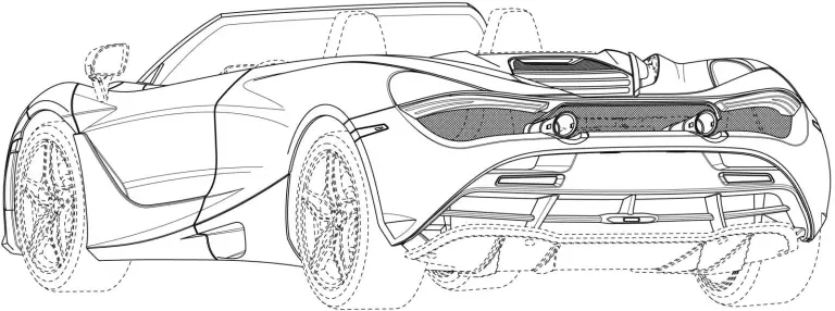 McLaren 720S Spider sketch design brevetti - 4