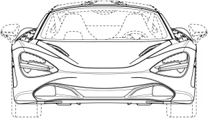 McLaren 720S Spider sketch design brevetti