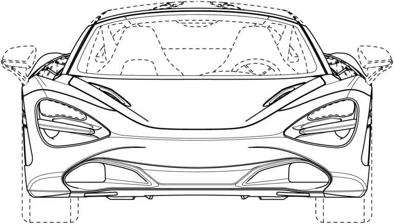 McLaren 720S Spider sketch design brevetti - 1