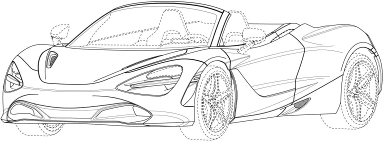McLaren 720S Spider sketch design brevetti - 6