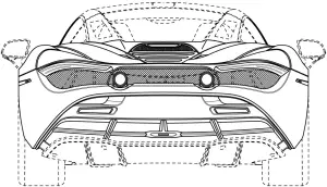 McLaren 720S Spider sketch design brevetti