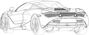 McLaren 720S Spider sketch design brevetti