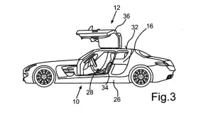 Mercedes SLS AMG quattro porte bozzetti