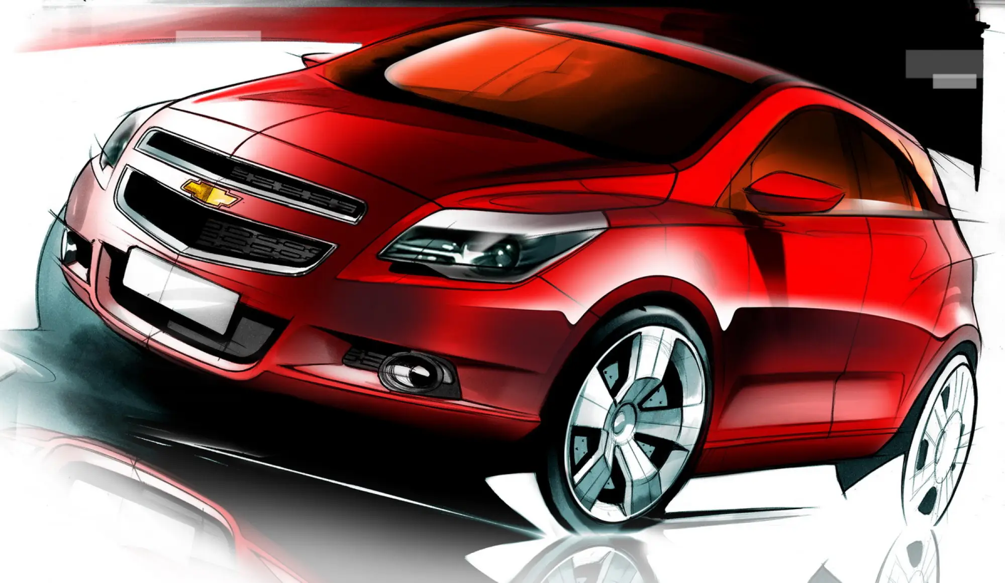 Sketch Chevrolet Agile - 1