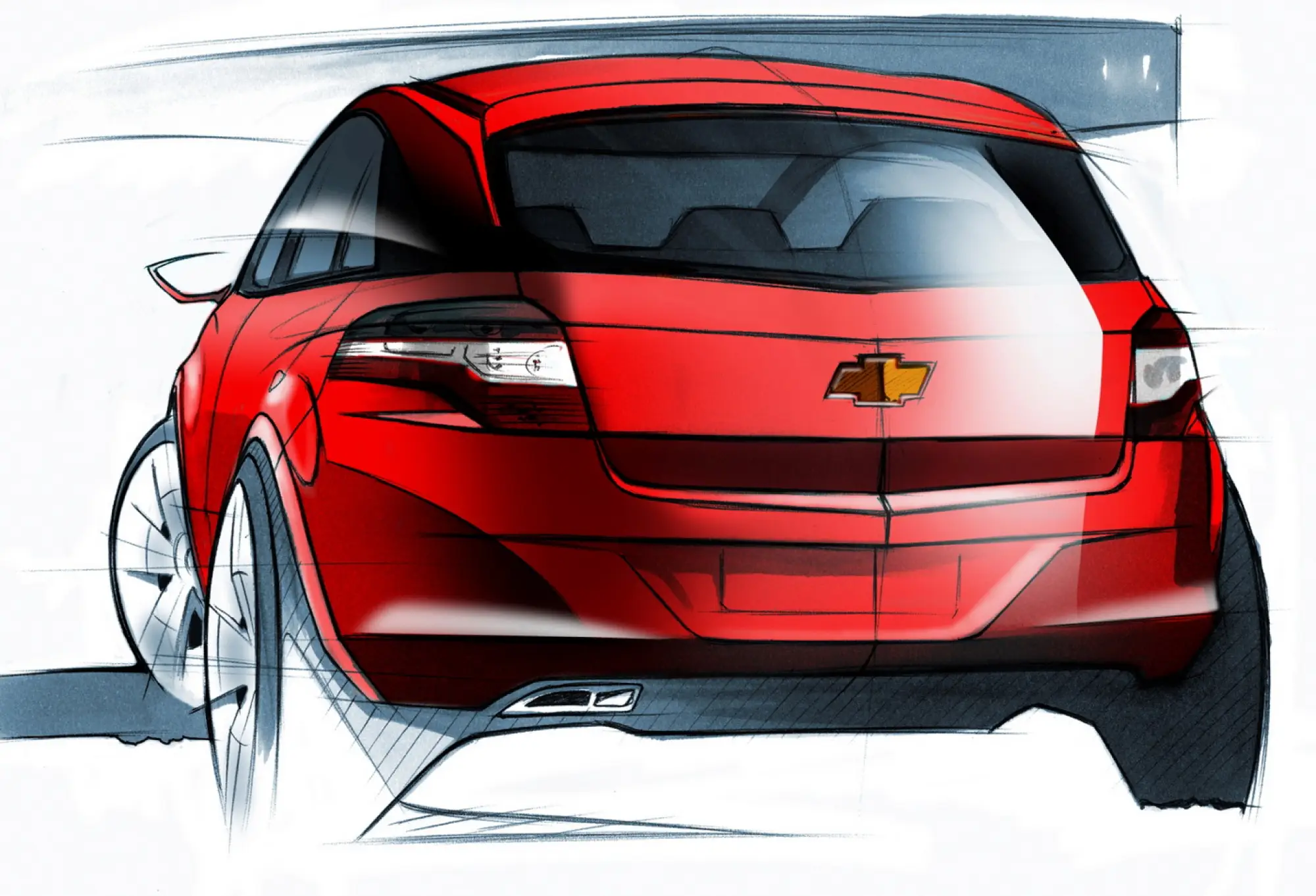 Sketch Chevrolet Agile - 2