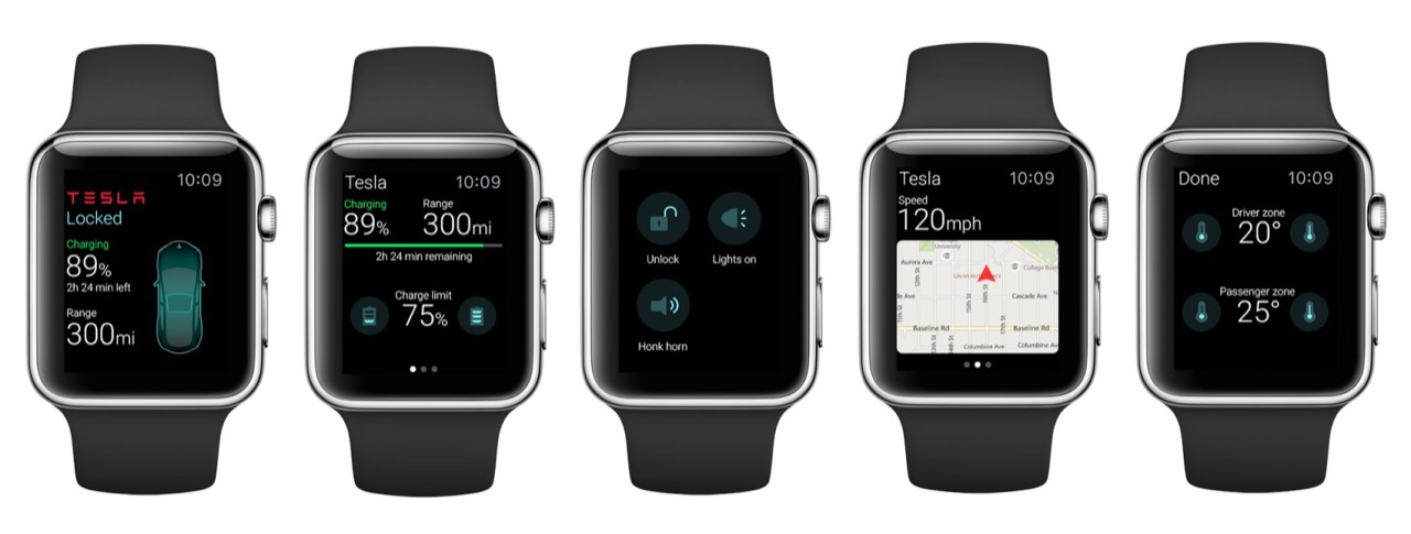 Tesla - Anteprima app per Apple Watch