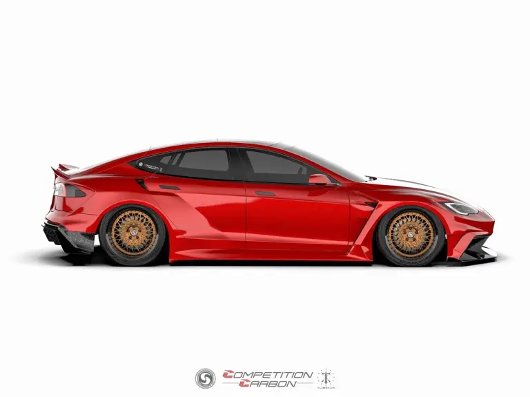 Tesla Model S Plaid Competition Carbon - Render - 1