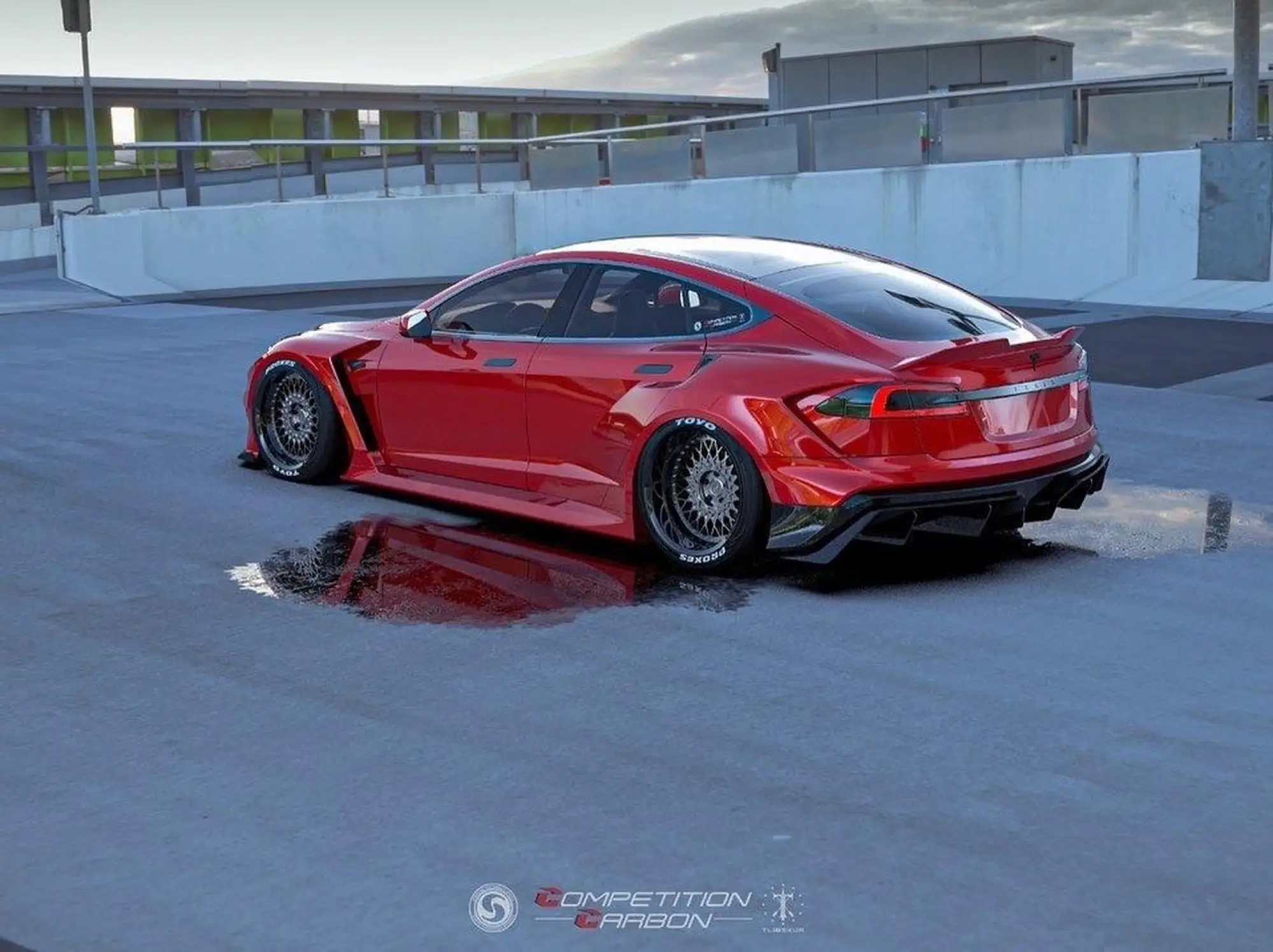 Tesla Model S Plaid Competition Carbon - Render - 7