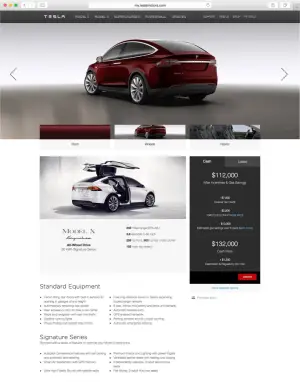 Tesla Model X - Configuratore