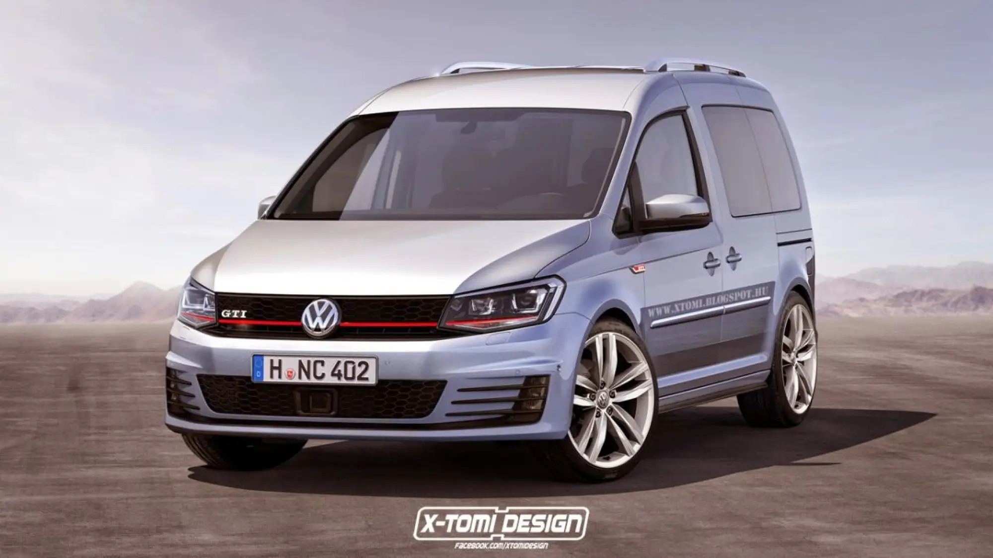 Volkswagen Caddy GTI e R rendering - 1