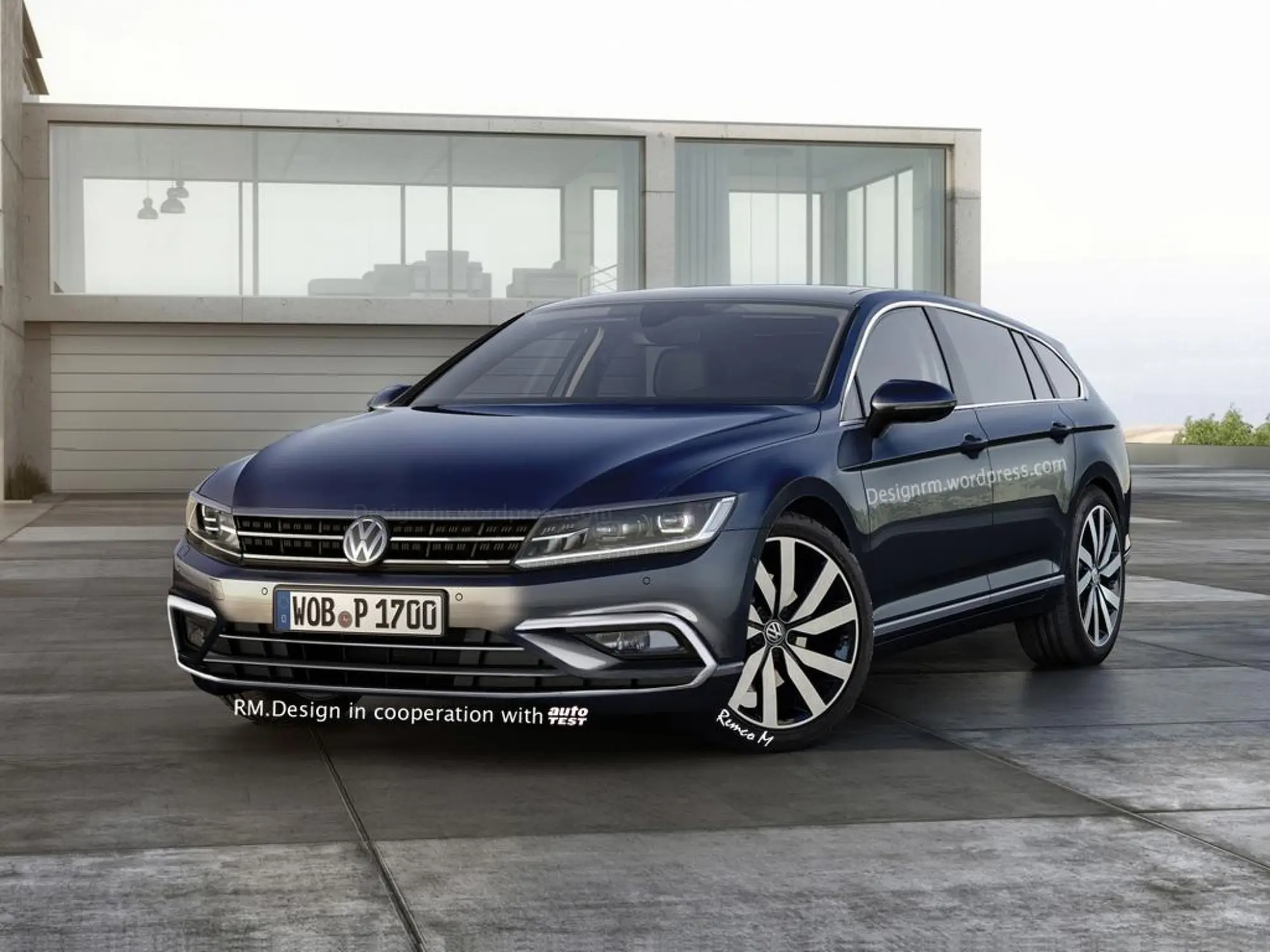 Volkswagen CC Shooting Brake rendering RM Design - 1