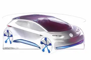 Volkswagen - Concept car elettrica - Sketch design - 3