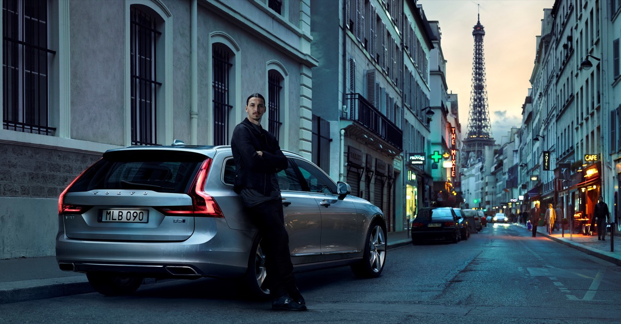 Volvo V90 e il calciatore Zlatan Ibrahimovic