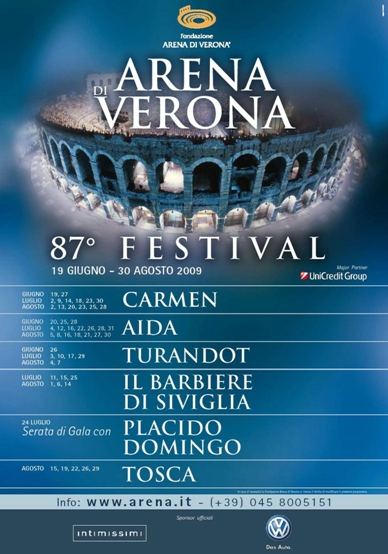 Volkswagen sponsor ufficiale del Festival Lirico di Verona fino al 2011