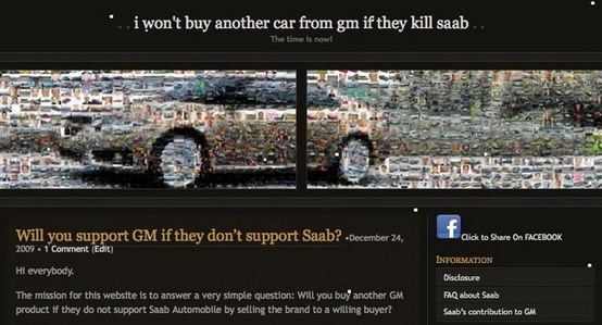Petizione dei fan di Saab per boicottare la General Motors