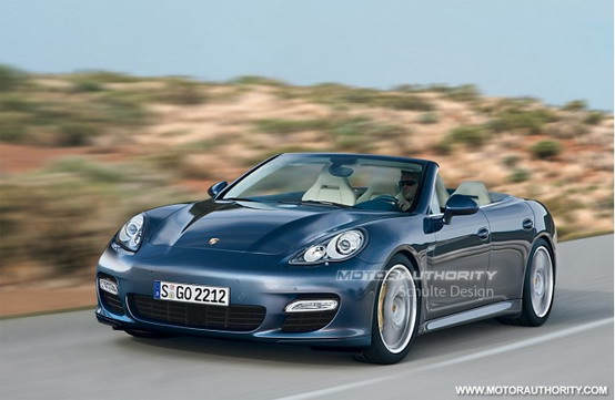 Porsche Panamera Cabrio: immagine renderizzata del modello 2011