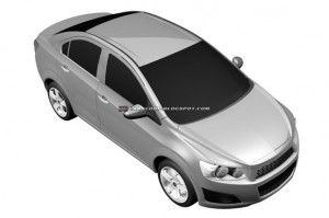 Chevrolet Aveo: immagini per il brevetto delle versioni berlina e hatchback