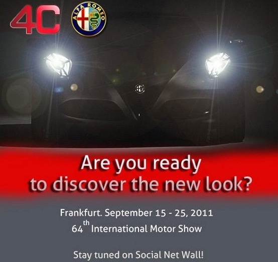 Alfa Romeo 4C GTA, teaser del modello presentato a Francoforte 2011?