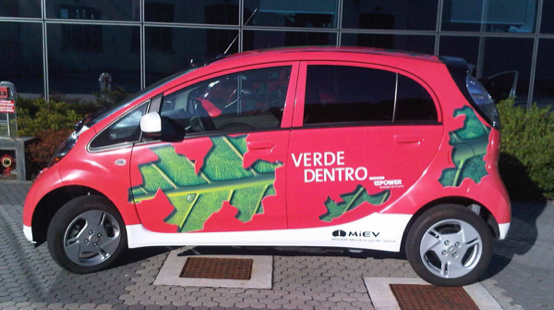 Mitsubishi i-MiEV con Repower per il progetto ecologico Verde Dentro