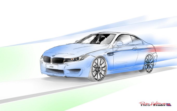 BMW M4 Coupé, render dell’erede dell’attuale M3