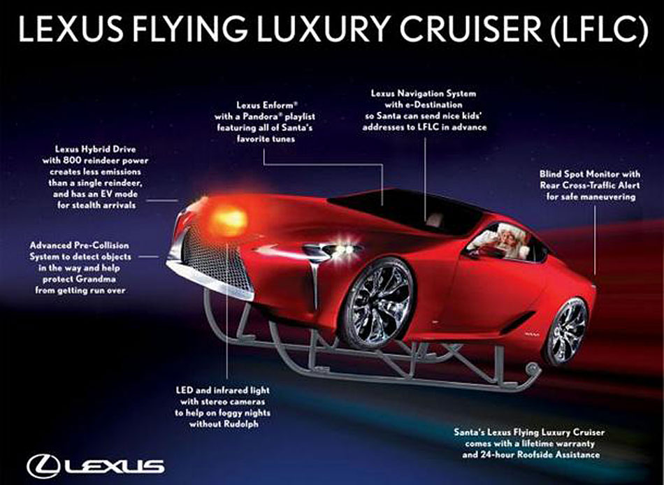 Lexus LF-LC, il concept trasformato in slitta natalizia