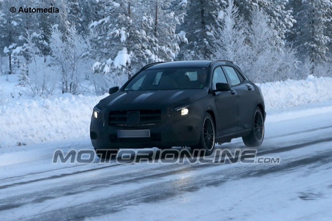 Mercedes GLA 45 AMG, prototipo catturato in Scandinavia