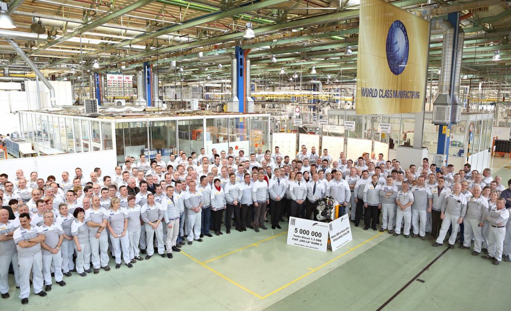 Fiat festeggia i 5 milioni di motori 1.3 MultiJet prodotti