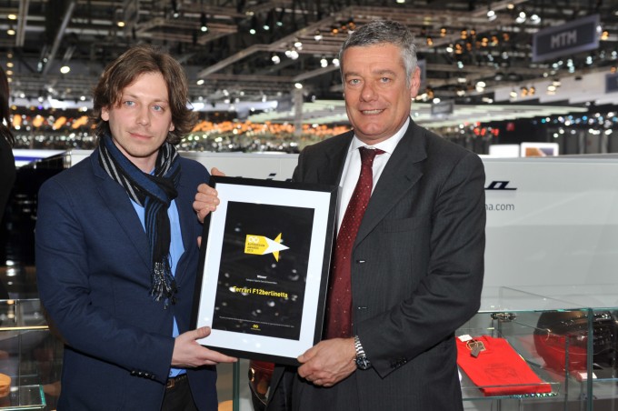 Salone di Ginevra 2013: Pininfarina premiata per il design della Ferrari F12berlinetta