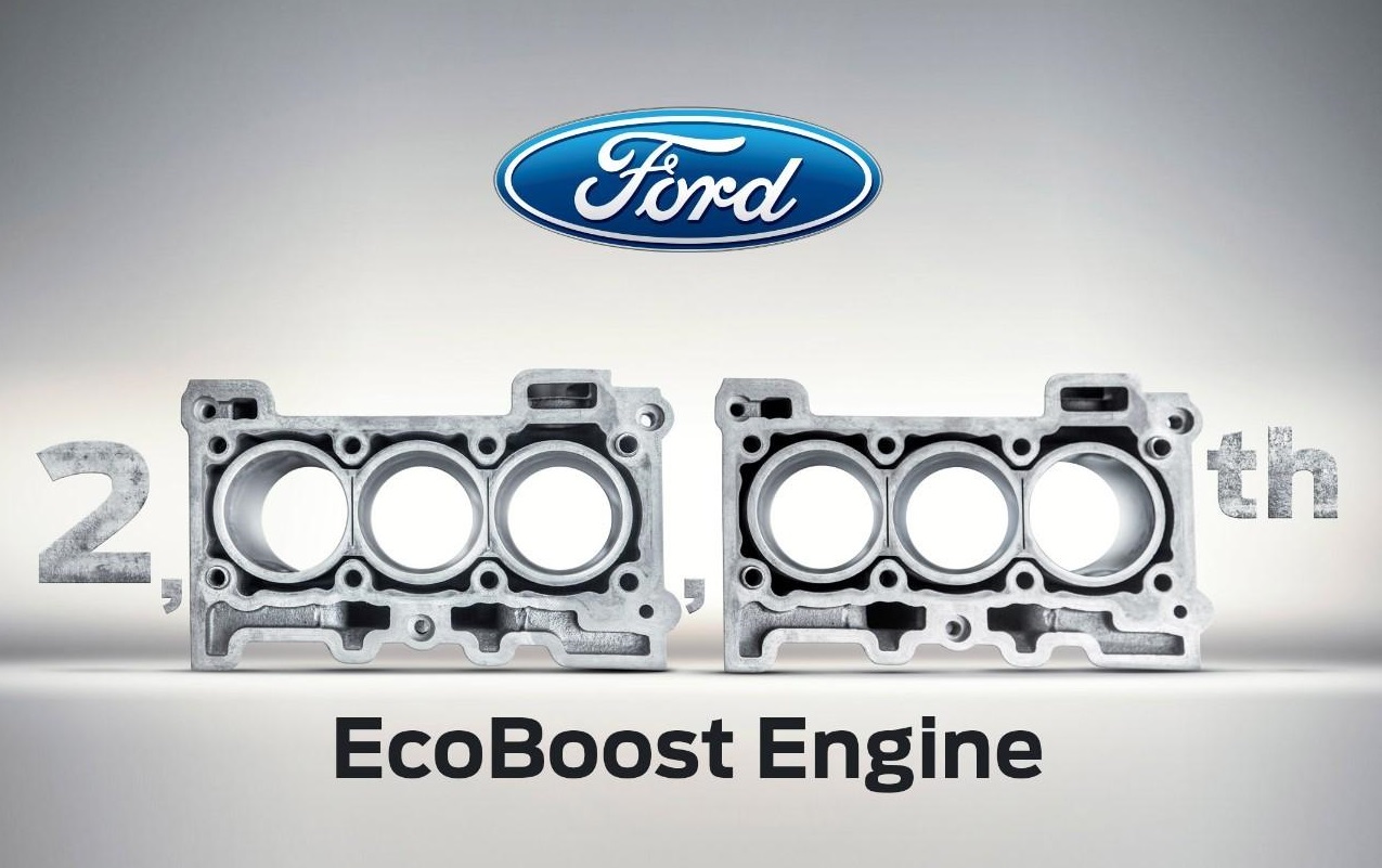 Ford, costruiti 2 milioni di motori EcoBoost