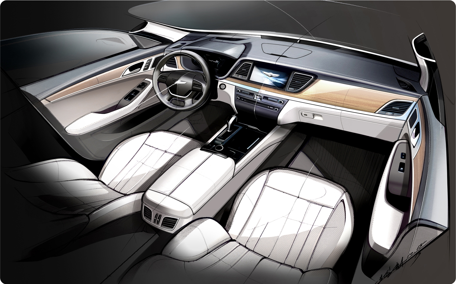 Hyundai Genesis 2014, svelati gli interni