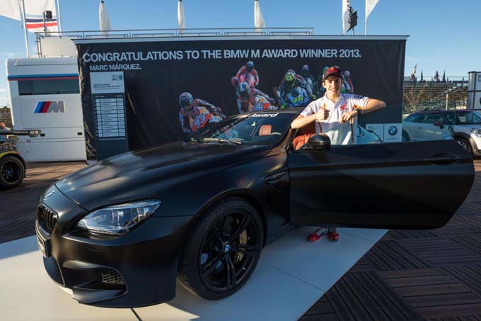 BMW M Award 2013: a Marc Marquez una M6 Coupé speciale