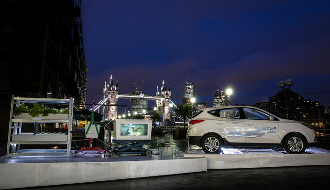 Hyundai ix35 Fuel Cell: a Londra le emissioni nutrono pesci e vegetali
