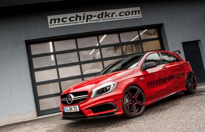 Mercedes Classe A Tuning: 450 cavalli per la A45 AMG grazie a mcchip-dkr