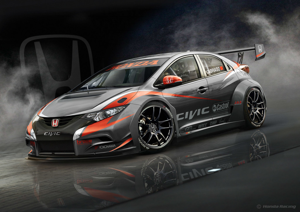 Honda Civic WTCC 2014, ecco la prima immagine della nuova sportiva da competizione