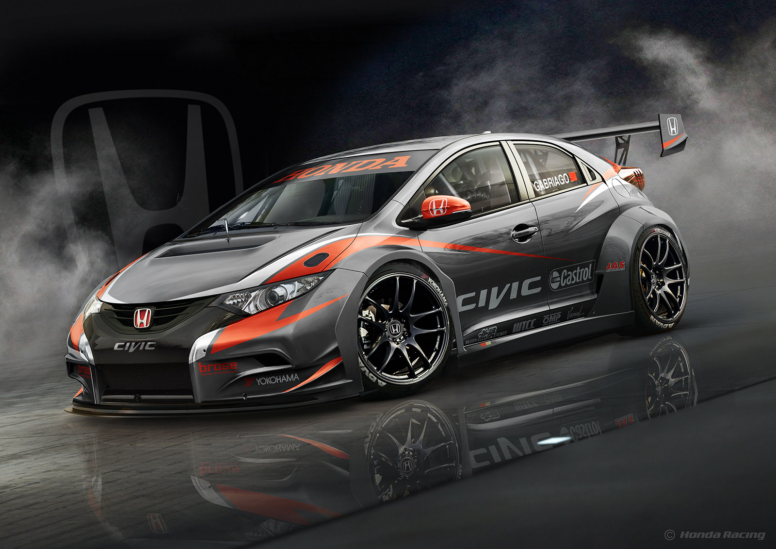 Honda Civic WTCC 2014, ecco la prima immagine della nuova sportiva da competizione