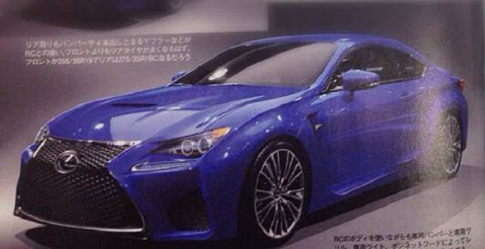 Lexus RC F appare su una rivista cinese anticipando il debutto di Detroit