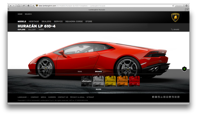 Lamborghini Huracán, disponibile il configuratore ufficiale online