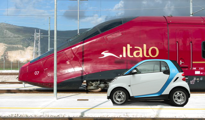 Car sharing e ferrovie: Car2Go con Italo per sfidare la coppia Enjoy-Frecciarossa