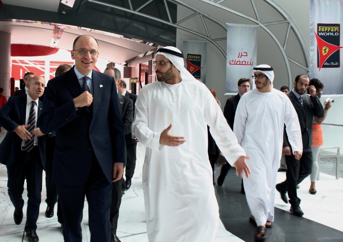 Il Presidente Letta al Ferrari World Abu Dhabi