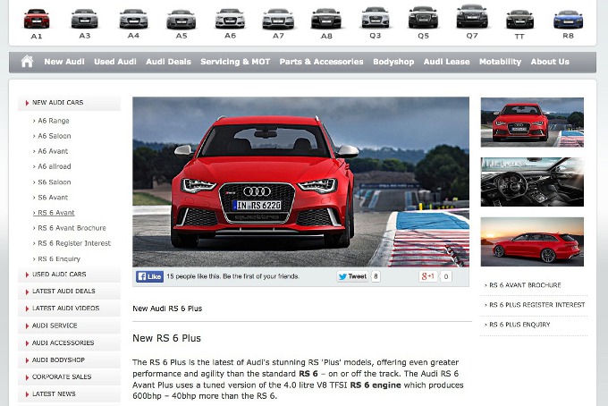 Audi RS6 Avant Plus, trapelata la brochure ufficiale sul web