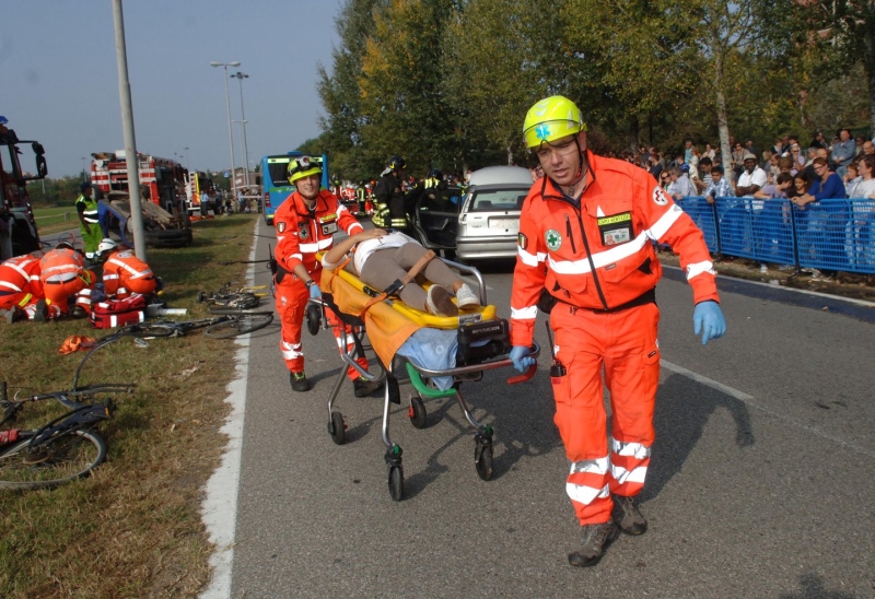 Quaranta feriti in un maxi incidente, ma è solo un’esercitazione