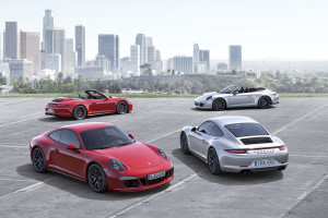 Porsche 911 Carrera GTS, Cayenne GTS e Panamera Exclusive Series: tris d’assi al Salone di Los Angeles