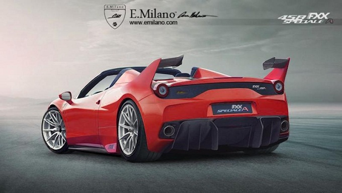 Ferrari 458 FXX Speciale A, Evren Milano immagina la 458 Speciale Aperta per la pista [RENDERING]