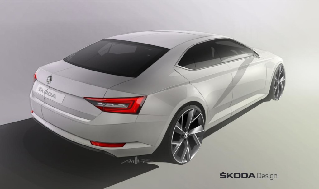 Skoda Superb MY 2016: rilasciato un nuovo sketch