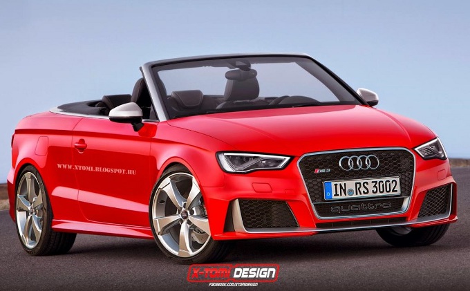 Audi RS3, rendering della versione cabriolet