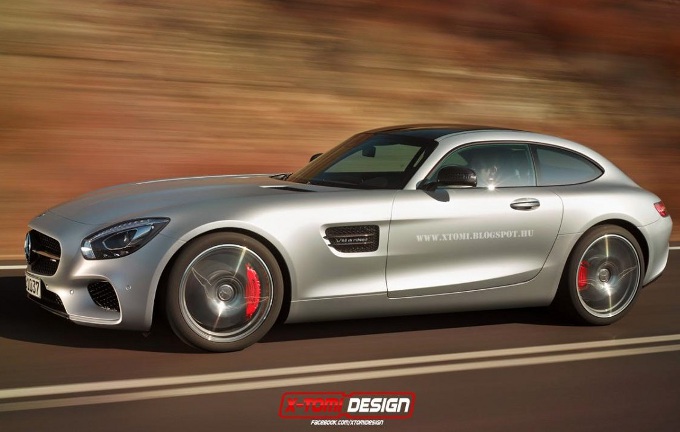 Mercedes AMG GT, rendering della variante shooting brake