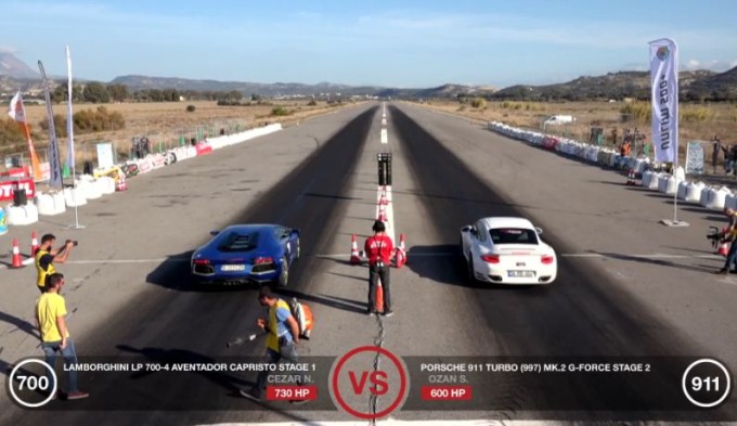 Lamborghini Aventador vs Porsche 911 Turbo: duello in velocità con entrambe le vetture ritoccate nel motore [VIDEO]