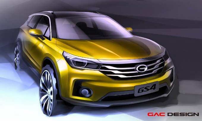 GAC GS4: prima immagine ufficiale del SUV cinese in vista del debutto al NAIAS di Detroit