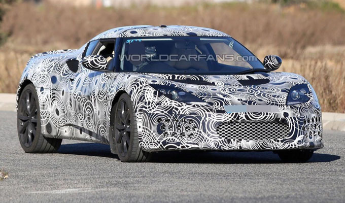 Lotus Evora 2016: avvistato un esemplare camuffato