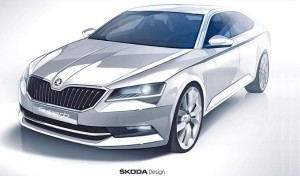 Skoda: un disegno anticipa le forme della nuova Superb